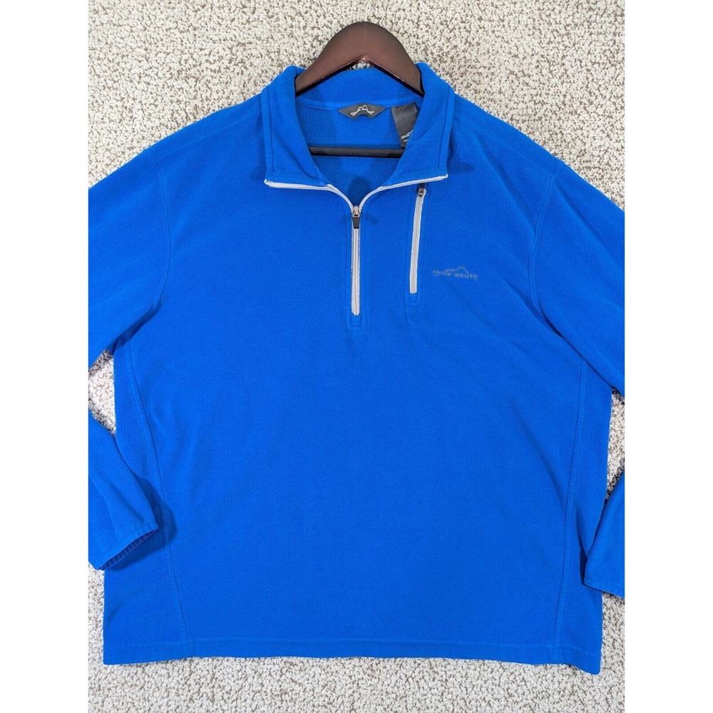 Eddie‎ Bauer Fleece 1/4 Zip Sweatshirt Men's XL Blue